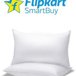 Polyester Fibre Solid Sleeping Pillow Pack of 2-image-0