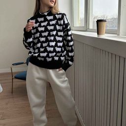 Outzidr Women Printed Monochrome Pullover-picture-18