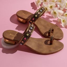 Inc 5 Embellished Ethnic Block Sandals-25