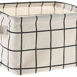 Nylon LINEN COTTON FOLDABLE STORAGE BASKET, BABY CLOTHES ORGANISER BASKET, BOX Storage Basket-image-15