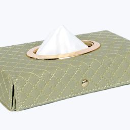 mockhe Cross-Beige Tissue Box Leatherette-575 Vehicle Tissue Dispenser image 2