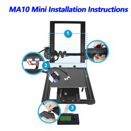 MA10 Mini FDM 3D Printer Mini 3D Printer For Beginners and Kids, Removable Magnetic Build Sheet, Power Supply Protection, Quick and Simple Setup, Printing Size 200x200x200mm - RS7097MA10 Mini FDM 3D Printer Mini 3D Printer For Beginners and Kids, Removable Magnetic Build Sheet, Power Supply Protection, Quick and Simple Setup, Printing Size 200x200x200mm - RS7097 image 4