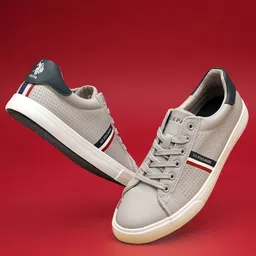U.S. Polo Assn. Men Grey Solid Sneakers-33