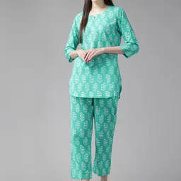 Cayman Floral Printed Pure Cotton Co-Ords-image-98