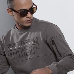 The Indian Garage Co Men Grey Printed Sweatshirt-image-44