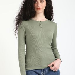 Tommy Hilfiger Women Pockets Slim Fit T-shirt-image-53