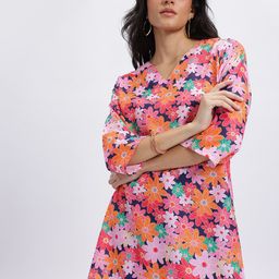 HERE&NOW Floral Print A-Line Kurti-picture-58