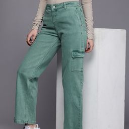 Allen Solly Woman Straight Fit Stretchable Cargo Jeans-image-53