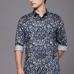 Allen Solly Pure Cotton Classic Fit Ethnic Motifs Printed Casual Shirt-picture-45