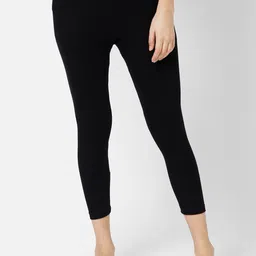 BODYCARE INSIDER Women Black Solid Cotton Thermal Bottoms-picture-20