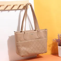 Metro Women Textured Structured Shoulder Bag with Quilted-12