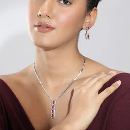 Niska Brass Cubic Zirconia Studded Jewellery Set-picture-33