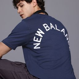 New Balance Brand Logo Print Pure Cotton Athleisure T-shirt-image-98