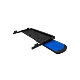 Implemental Keyboard with Mouse Tray & Computer Wire Cable Manager ABS Black & Brown (Set of 5)-14