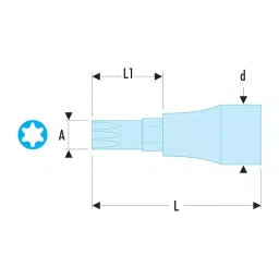 FACOM 12.7 mm (1/2 Inch) Torx Bit Socket T27, SXM.27 image 2