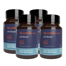 HK Vitals DHT Blocker with Biotin by HealthKart 30 Tabs - Pack of 4-8