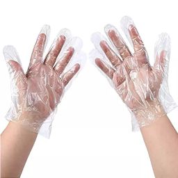 Ladwa Disposable Gloves for Food Service, Cooking, Cleaning, Hair Coloring Transparent Standard Size, Disposable_Gloves (Pack of 100 Pair)-image-7