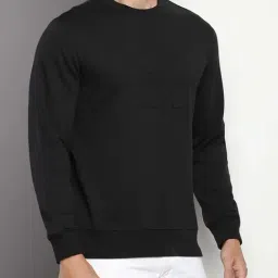 Calvin Klein Black Cotton Regular Fit Logo Printed Sweatshirt-picture-48