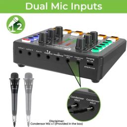 UltraProlink UM1002 Sing Along Pro Portable Bluetooth Audio Mixer Interface, Sound Card for Karaoke image 2