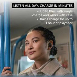 Sony WF-1000XM5 In Ear BT Earbuds with Noise Cancelling and Multi-Point (Silver, True Wireless) image 5