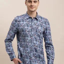 Turtle Men Relaxed Slim Fit Floral Opaque Printed Casual Shirt-image-82