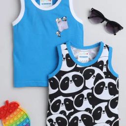 Bumzee Kids Black & Blue Printed T-Shirt (Pack Of 2)-image-60