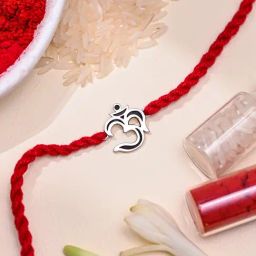 Zavya 92.5 Sterling Silver Om Rakhi with Roli Chawal for Bhai-image-55
