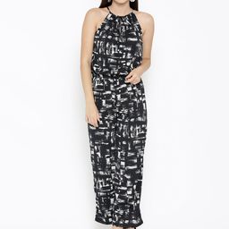 Sera Black & White Printed Jumpsuit-16