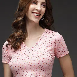 VANGULL Women Printed V-Neck Crop Top-picture-16