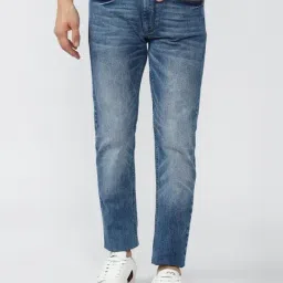 Peter England Jeans Blue Cotton Slim Fit Jeans-picture-16