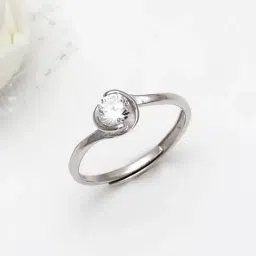 GIVA 92.5 Sterling Silver Curl Ring for Women-image-71