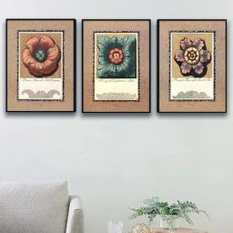 Art Street Tiles Vintage Printed Brown Engineered Wood Wall Art (Set of 3)-14