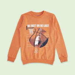 Pantaloons Junior Orange Cotton Printed Full Sleeves Sweatshirt-picture-38
