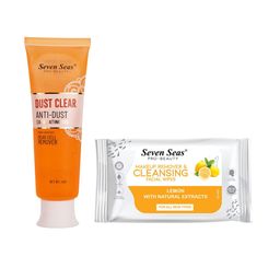 Seven Seas Set Of 2 Anti-Dust Clear Gel - 45 g & Face Cleansing Wipes - 25 Pcs-picture-16