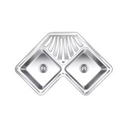 Nirali BG Kitchen Sink D'signo Series 915x510 mm (36x20 inch) Glossy Finish Stainless Steel, Wonder Corner-image-98