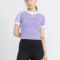 Adidas Originals Purple Cotton T-Shirt-39