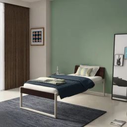 Godrej Interio EQ Brown & White Mild Steel Single Bed-image-60