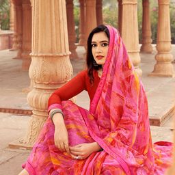 LeeliPeeri Designer Poly Chiffon Saree image 2