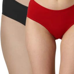 Soie Red & Black Hipster Panty - Pack of 2-image-39