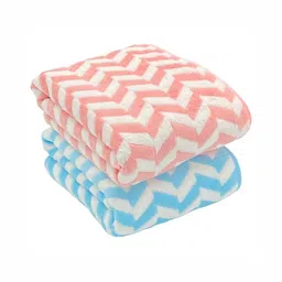 tundwal's Peach-Coloured & White 2 Striped Other 400 GSM Bath Towel-19
