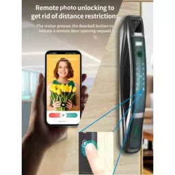 Denler Wi-Fi Smart Glass Door Lock With Finger Print & Pin Code Access DS04 image 2