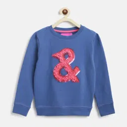 Tales & Stories Kids Dark Blue Embellished Full Sleeves Sweatshirt-picture-43