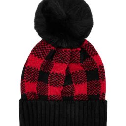 Pantaloons Junior Red Checks Beanie-image-31
