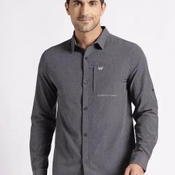 Wildcraft Dark Grey Regular Fit Printed Shirt-picture-6