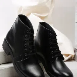 Teakwood Leathers Men's Black Derby Boots-picture-6