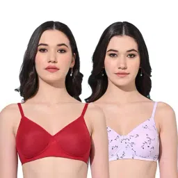 FIMS Red & Lilac Printed Bras - Pack Of 2-picture-41