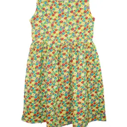Kiddopanti Kids Yellow Floral Print Dress-image-1