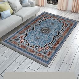 IVAZA Black Cotton Floral Carpets-picture-37