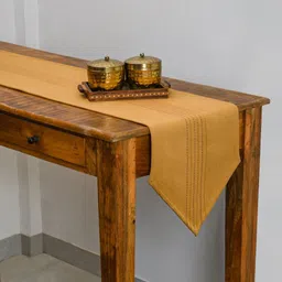 Myntra Elegant Homes Yellow Pure Cotton Rectangle Table Runner-22
