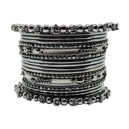 CHRISHAN Set Of 18 Gold-Plated Metal Bangles image 2